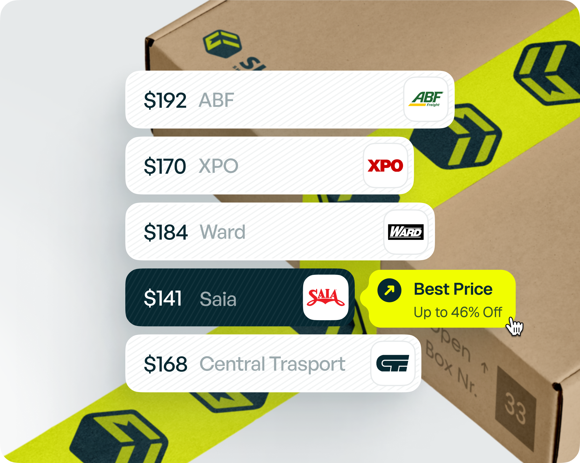 Shopify shipping rate shopping in Shipduo for LTL freight and parcel carriers
